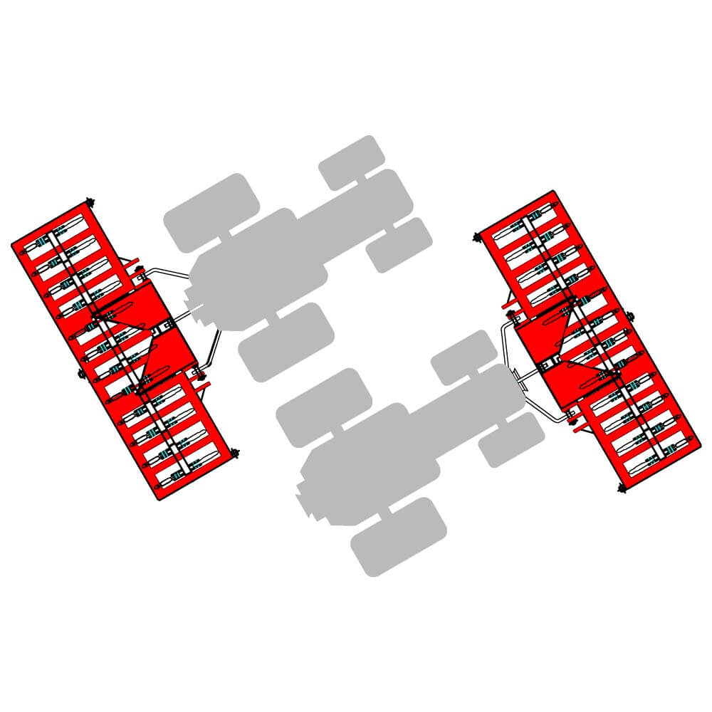Enganche de tres puntos reversible para conexiónes trasera y delantera